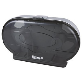 Renown Jr Jumbo Black Twin Toilet Paper Dispenser