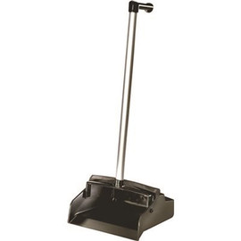 Renown 12 in. Black L-Grip Plastic Upright Lobby Dust Pan