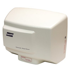 WORLD DRYER HAND DRYER, WHITE, 8.8X11.25X5.9 IN., 120 VOLTS, 13 AMPS, 108 CFM