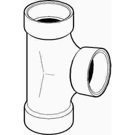 NIBCO 3 in. PVC DWV All-Hub 2-Way Cleanout Tee