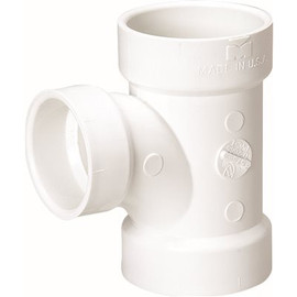 NIBCO 2 in. x 2 in. x 1-1/2 in. PVC DWV All-Hub Reducing Sanitary Tee Fitting