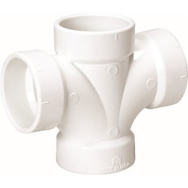 NIBCO 1-1/2 in. PVC DWV All Hub Double Sanitary Tee