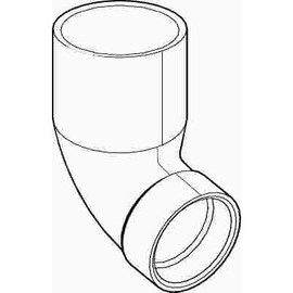 NIBCO 4 in. x 3 in. PVC DWV 90-Degree Spigot x Hub Street Closet Elbow NIBCO 4 in. x 3 in. PVC DWV 90-Degree Spigot x Hub Street Closet Elbow