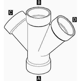 NIBCO 1-1/2 in. PVC DWV All Hub Double Wye Fitting