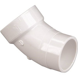 NIBCO 2 in. PVC DWV 45-Degree Spigot x Hub Street Elbow Fitting