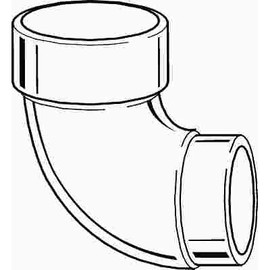 NIBCO 1-1/2 in. PVC DWV 90-Degree Spigot x Hub Street Elbow