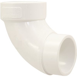 NIBCO 2 in. PVC DWV 90-Degree Spigot x Hub Street Elbow