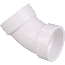 NIBCO 3 in. PVC DWV 45-Degree Hub x Hub Elbow NIBCO 3 in. PVC DWV 45-Degree Hub x Hub Elbow