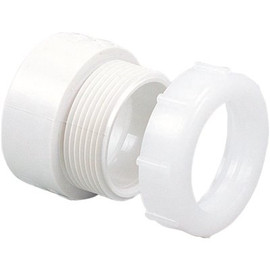NIBCO 1-1/2 in. PVC DWV Hub x Slip-Joint Trap Adapter