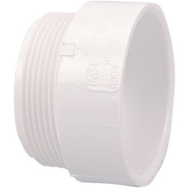 NIBCO 2 in. PVC DWV Hub x MIPT Male Adapter Fitting