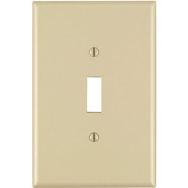 Leviton 1-Gang Jumbo Toggle Wall Plate, Ivory