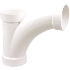 NIBCO 4 in. PVC DWV All Hub Long-Radius Sanitary Tee Fitting