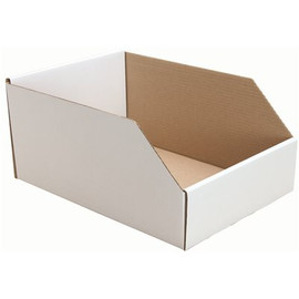 National Brand Alternative 8 in. H x 12 in. W x 18 in. D White Cardboard Cube Storage Bin