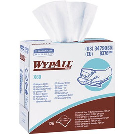 WYPALL X60 White Pop-Up Wipers (126-Count)
