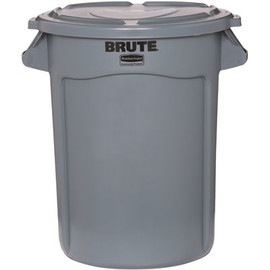 Rubbermaid Commercial Products Brute 32 Gal. Grey Round Vented Trash Can