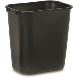 Rubbermaid Commercial Products 7 Gal. Black Rectangular Trash Can