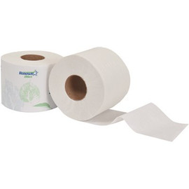 Renown Single Roll Banded 2-Ply 3.75 in. x 4 in. Toilet Paper (616 Sheets per Roll 48 Rolls per Case)