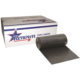 Renown 10 Gal. Black 8 mic 24 in. x 24 in. Can Liner (50 per Roll, 20-Roll per Case)