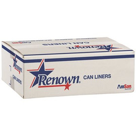 Renown 33 Gal. 16 mic 33 in. x 40 in. Natural Can Liner (25 per Roll, 10-Roll per Case)