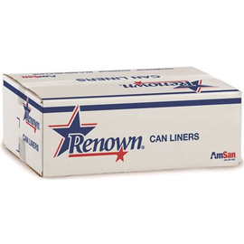 Renown 45 Gal. 22 mic 40 in. x 48 in. Black Can Liner (25 per Roll, 6-Roll per Case)