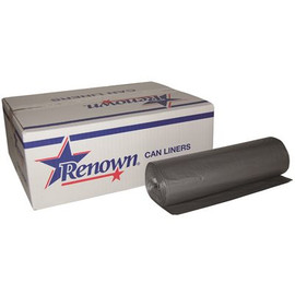 Renown 45 Gal. Silver 23 mic 40 in. x 48 in. Can Liner (25 per Roll, 6-Roll per Case)