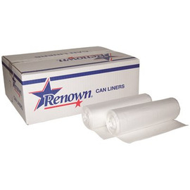 Renown 25 Gal. Natural 0.5 mil 30 in. x 36 in. Can Liner (25 per Roll, 10-Roll per Case)