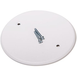 BELL Off-White Metal 5 in. Outdoor Round Closure Plate
