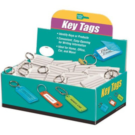 Lucky Line Products Key Tag with Split Ring Clear (100 per Box)