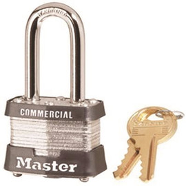 Master Lock No. 3 Steel Laminated Padlock 1-1/2 in. L Shackle Keyed Alike No. 0464