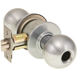 US Lock US LOCK 2030 ENTRY LOCKSET  2-3/8" BS LESS CYL BALL DULL CHROME