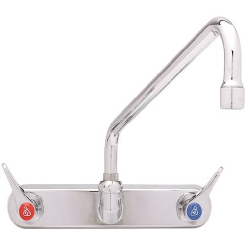 T&S Workboard Two Handle Bar Faucet with Swing Nozzle in Chrome