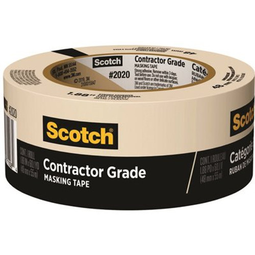 Scotch 1.88 in. x 60 yds. Contractor Grade Masking Tape