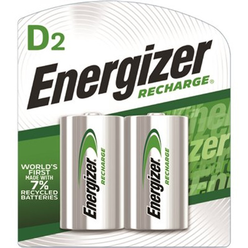 Energizer Recharge Universal Rechargeable D Batteries (2-Pack), D Cell Batteries