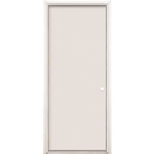 Masonite Utility 36 in. x 80 in. Flush Left Hand/Inswing Paintable Primed Gray Primed Steel Prehung Front Door with Brickmold