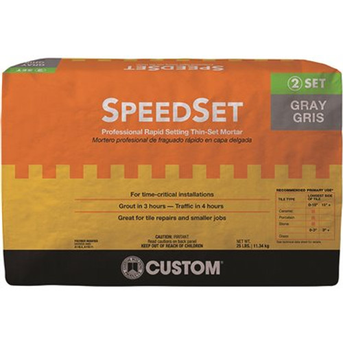 Custom Building Products SpeedSet 25 lb. Gray Fortified Thinset Mortar