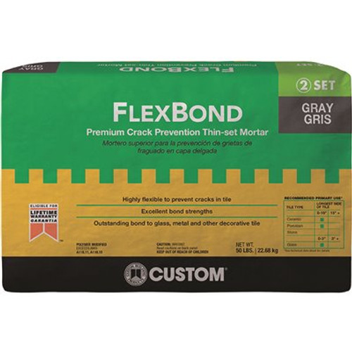 Custom Building Products FlexBond 50 lb. Gray Fortified Thinset Mortar