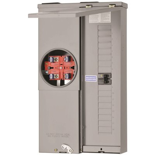 Square D Homeline 100 Amp 16-Space 24-Circuit Outdoor Ring-Type Overhead/Underground Surface Mount Main Breaker CSED