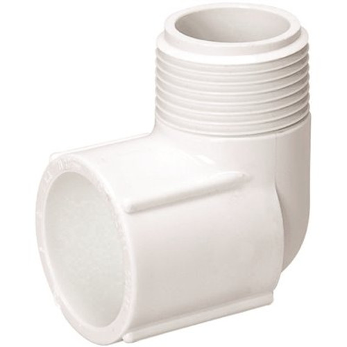 Mueller Streamline 1/2 in. PVC Schedule 40 90-Degree S x MPT Elbow