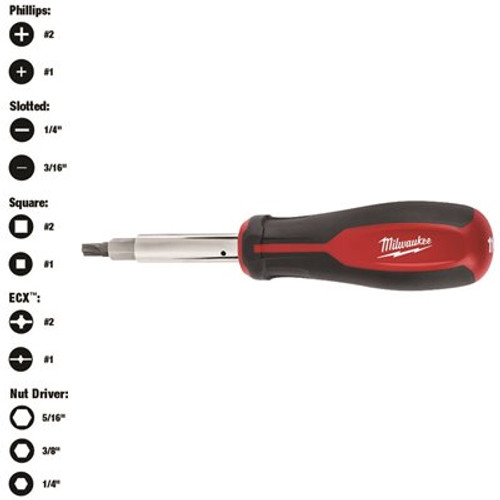 Milwaukee 11-in-1 Multi-Tip Screwdriver with ECX Driver Bits