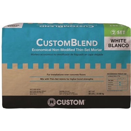 Custom Building Products CustomBlend 50 lb. White Standard Thinset Mortar