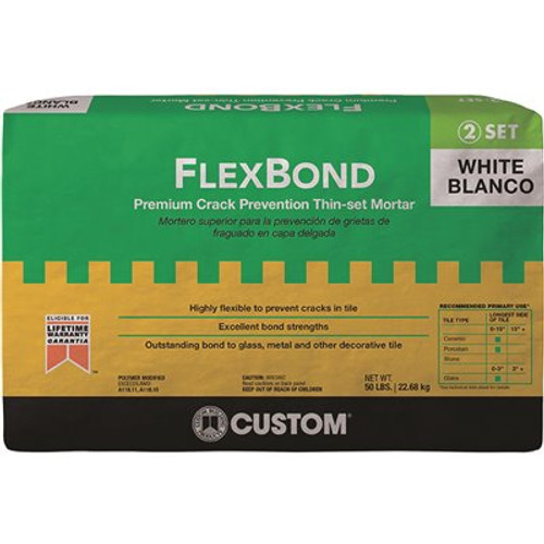 Custom Building Products FlexBond 50 lb. White Crack Prevention Mortar