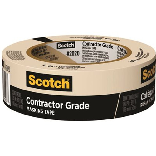 Scotch 1.41 in. x 60.1 yds. Contractor Grade Masking Tape