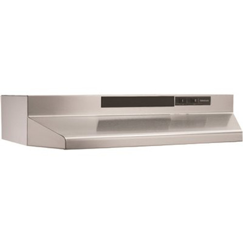 Broan-NuTone 43000 Series 30 in. 260 Max Blower CFM Covertible Under-Cabinet Range Hood with Light in Stainless Steel