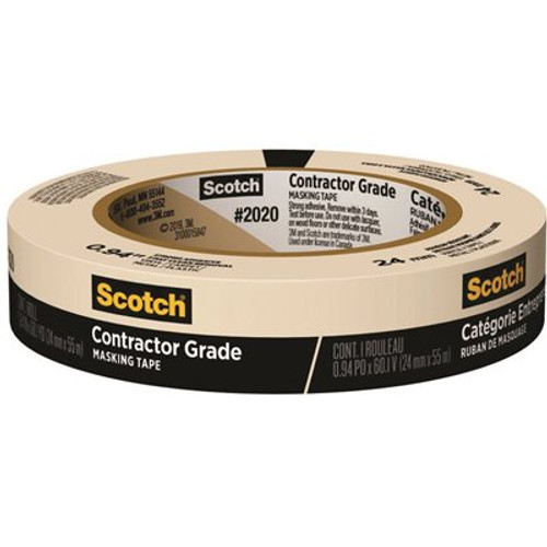 Scotch 0.94 in. x 60.1 yds. Contractor Grade Masking Tape