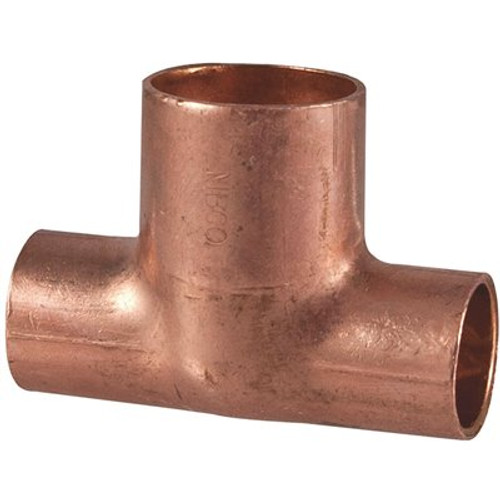 Everbilt 1/2 in. x 1/2 in. x 3/4 in. Copper Pressure All Cup Tee Fitting