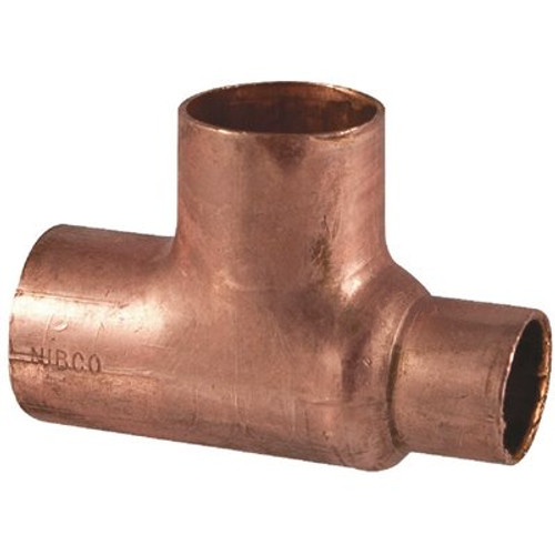 NIBCO 1 in. x 3/4 in. x 1 in. Copper Pressure All x Cup Tee Fitting