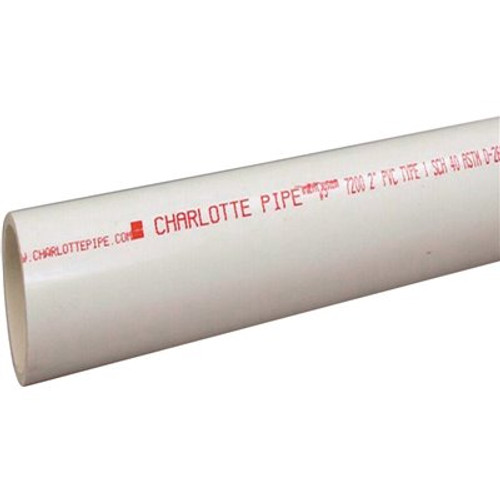 Charlotte Pipe 2 in. x 10 ft. PVC Schedule 40 DWV Pipe
