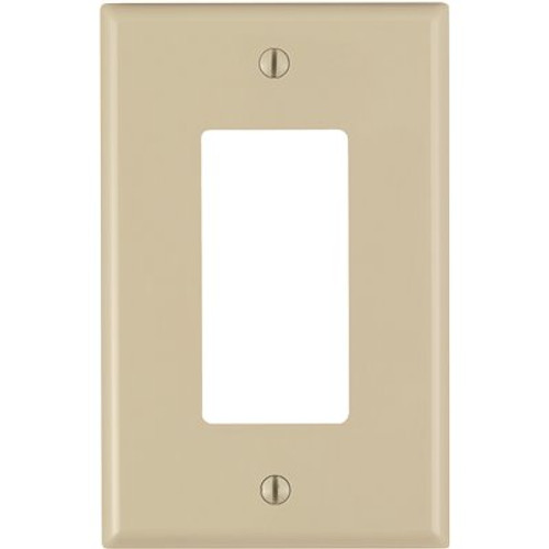 Leviton Decora 1-Gang Midway Nylon Decorator/Rocker Wall Plate - Ivory