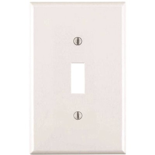 Leviton 1-Gang White Midway Toggle Nylon Wall Plate (10-Pack)