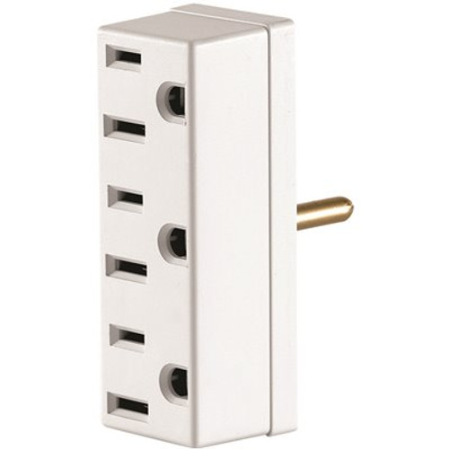 Leviton Triple-Outlet Splitters Adapter, White